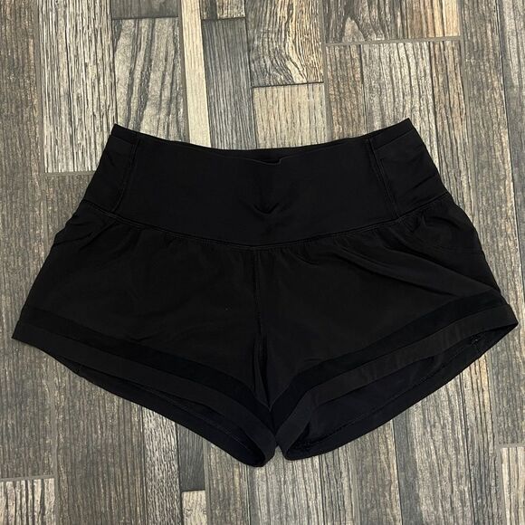 🔥 Lot of 2 - LULULEMON Double Lined Work Out Gym Running Shorts Women Sz 6 - EU - Picture 4 of 13